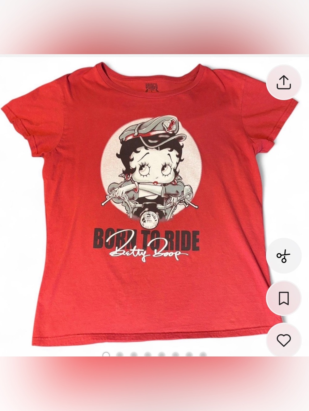 red Betty Boop tee “born to ride”